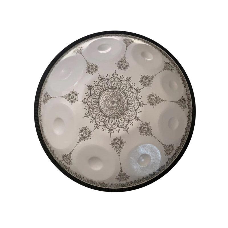 Lighteme Fait main Fleurs de Datura Acier Inoxydable Mini Handpan Drum G Mineur 9 Notes 18 Pouces Handpan Debutant