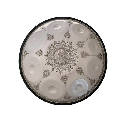 Lighteme Fait main Fleurs de Datura Acier Inoxydable Mini Handpan Drum G Mineur 9 Notes 18 Pouces Handpan Debutant