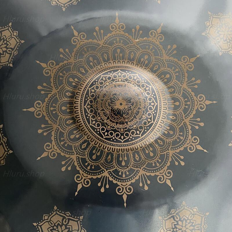 Lighteme Maßgeschneiderte Handpan drums aus Nitridstahl mit Mandala-Muster, C# Annaziska 22 Zoll 9/10/12 Noten Hang Drum