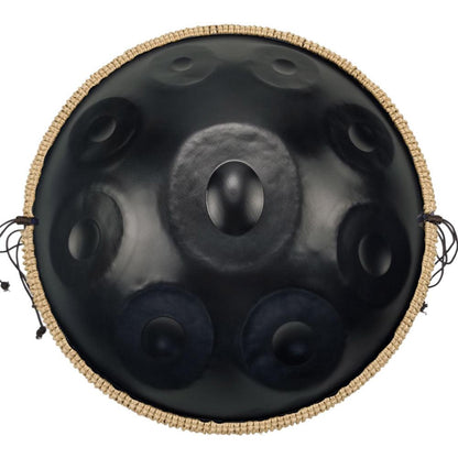 Lighteme Nitridstahl Handpan Drums Pure Black 22 Zoll 9 Noten d-Moll Kurd Scale Hangdrum
