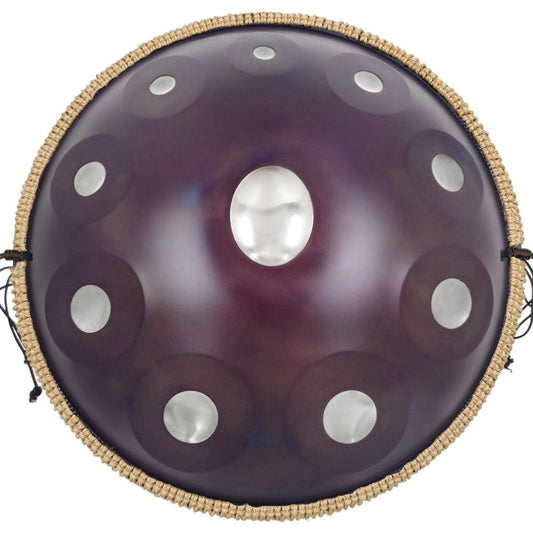MiSoundofNature Acier nitruré Handpan Drum Neutron 22 pouces 10 Notes D Minor Kurd Scale Hangdrum