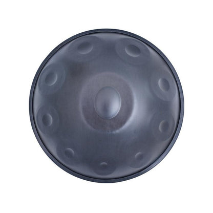 Lighteme Acier nitruré Handpan Drum Pure Black 22 pouces 10 Notes Ré Mineur Kurd Scale Hangdrum