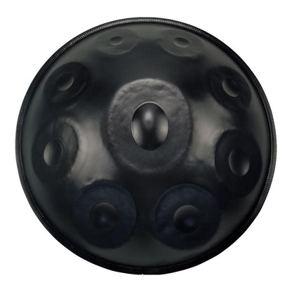 Lighteme Nitridstahl Handpan Drums Pure Black 22 Zoll 9 Noten d-Moll Kurd Scale Hangdrum