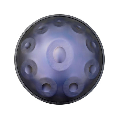 MiSoundofNature DC Handpan Drum Pure Purple 22 pouces 10 Notes Ré Mineur Kurd Scale Hangdrum