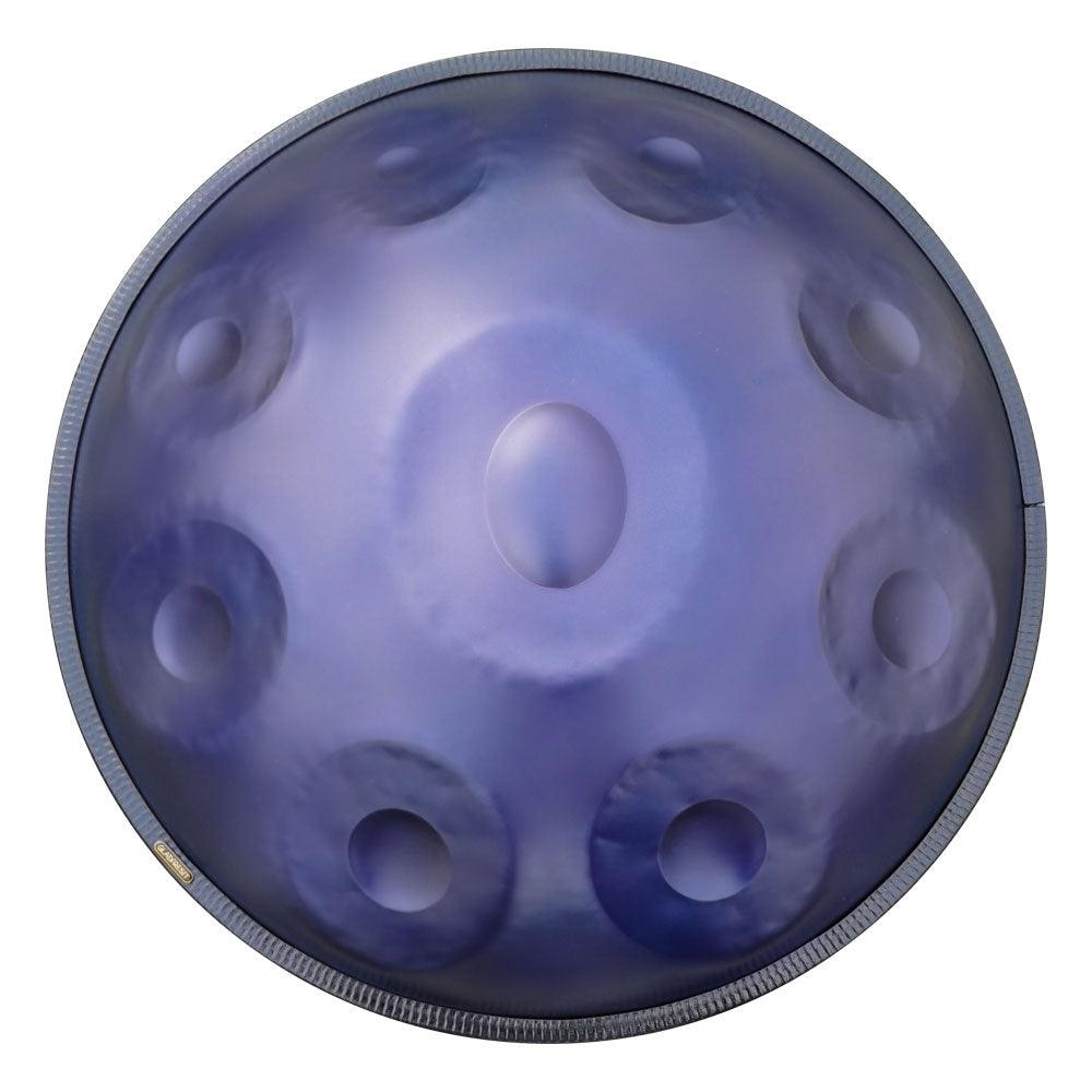 Lighteme Acier nitruré Handpan Drum Pure Purple 22 Pouces 9 Notes Ré Mineur Kurd Scale Hangdrum