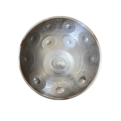 Sanskrit Personnalisé Fait main Ré Mineur Hijaz 22 pouces 9/10/12 notes en Acier Inoxydable / Acier Nitruré Handpan Drums