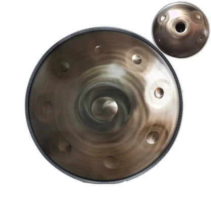 Lighteme Customized Mountain Rain High-end D Minor 22 Inch 13(9+4) Notes Stainless Steel Handpan Drum, Available in 432 Hz and 440 Hz