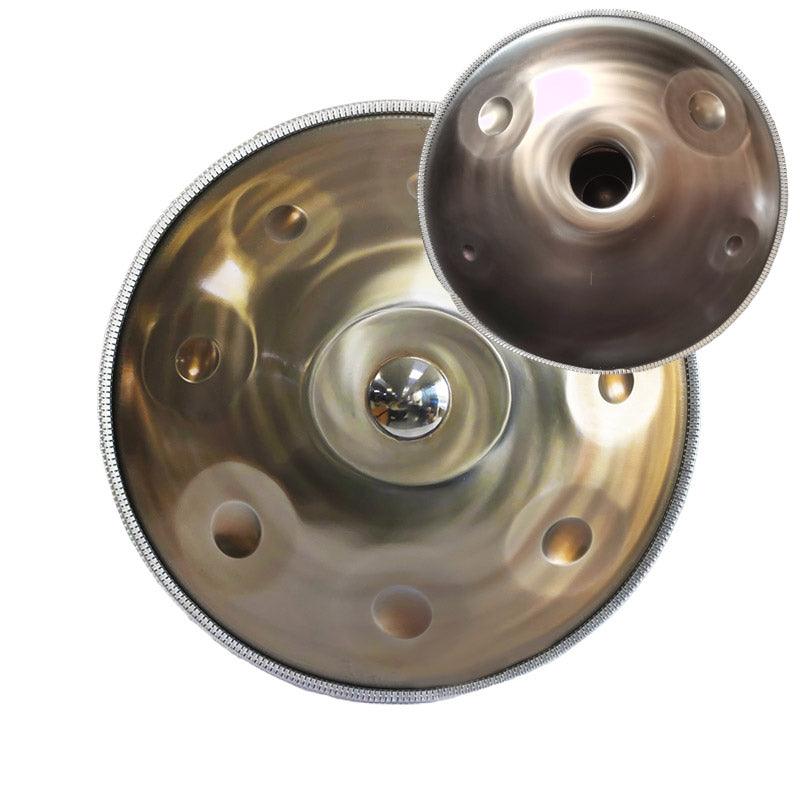 Lighteme Customized C#3 Minor Kurd / Celtic - Master Version / Standard Version High-end Stainless Steel Handpan Drum, Available in 432 Hz and 440 Hz, 22 Inch 9/10/11/12/14/16 Notes Professional Performances Percussion Instrument