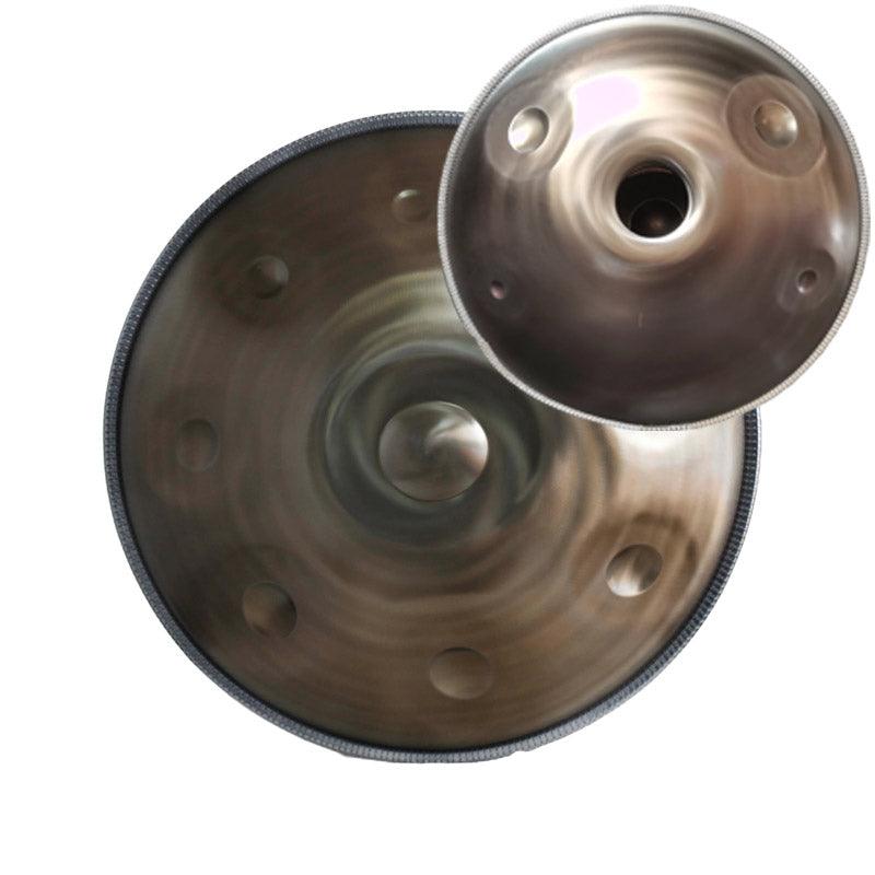Lighteme Customized C#3 Minor Kurd / Celtic - Master Version / Standard Version High-end Stainless Steel Handpan Drum, Available in 432 Hz and 440 Hz, 22 Inch 9/10/11/12/14/16 Notes Professional Performances Percussion Instrument