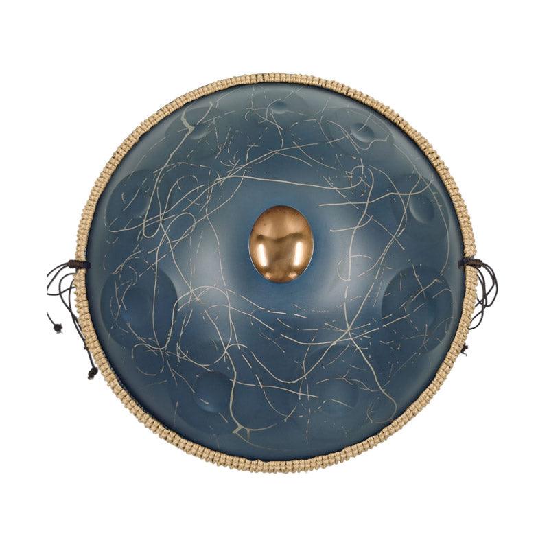 Lighteme Starburst A2 Acier nitruré Handpan Drums 22 pouces 10 Notes Ré Mineur Kurd Scale Hangdrum avec coffret cadeau