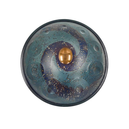 MiSoundofNature Starburst A1 DC Handpan Drums 22 pouces 10 Notes Ré Mineur Kurd Scale hangdrum avec coffret cadeau