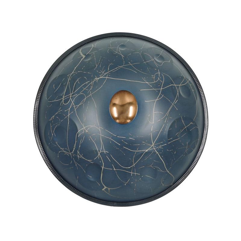 Lighteme Starburst A2 Acier nitruré Handpan Drums 22 pouces 10 Notes Ré Mineur Kurd Scale Hangdrum avec coffret cadeau