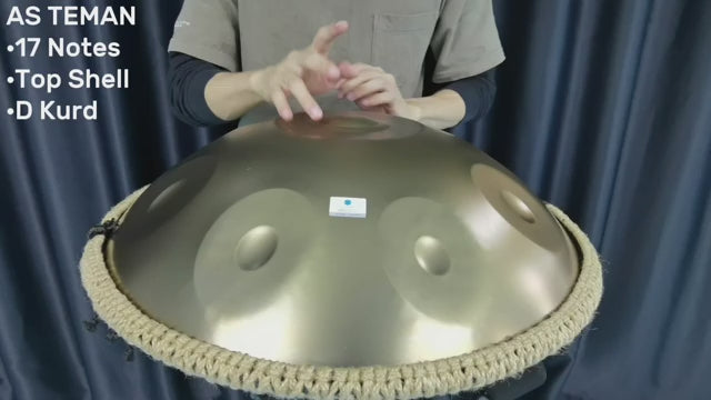 AS TEMAN Handpan Performer 17 Notes D Minor Scale Hangdrum with gift set