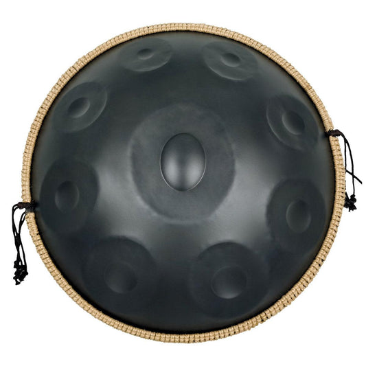 Lighteme Nitridstahl Handpan Drum Pure Black 22 Zoll 9 Noten d-Moll Kurd Scale Hangdrum