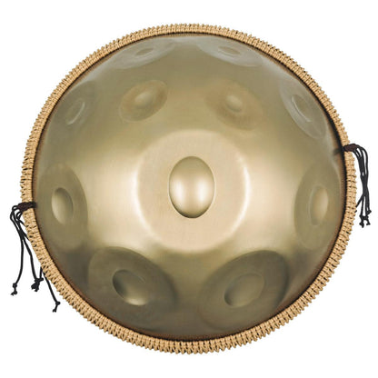 Lighteme Edelstahl Handpan Drum Pure Golden 22 Zoll 11 Noten d-Moll Kurd Scale Hangdrum