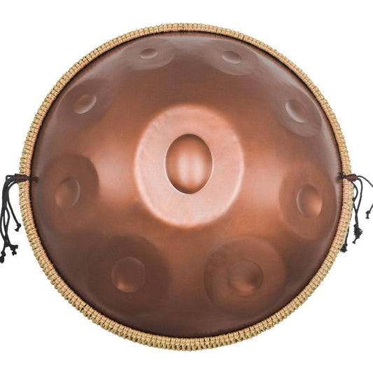 Lighteme Edelstahl Handpan Drum Pure Brown 22 Zoll 9 Noten d-Moll Kurd Scale Hangdrum