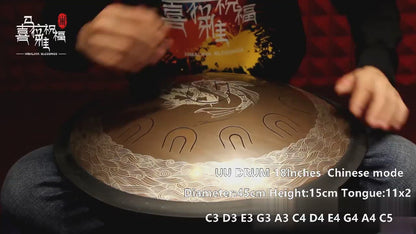Lighteme 14/16/18 In 9/10/11 X 2 Notes Flower Titanium Alloy Steel UU Tongue Drums in 432 440 Hz - Celtic Scale, Aeolian Scale, Arab Mode, Chinese Mode, Japanese Mode