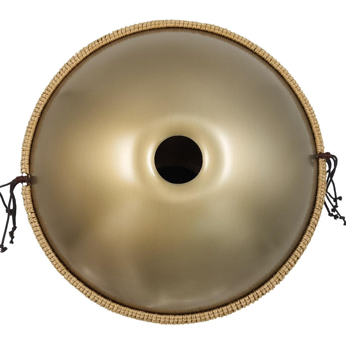 Lighteme Edelstahl Handpan Drum Pure Golden 22 Zoll 11 Noten d-Moll Kurd Scale Hangdrum