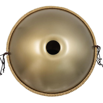 Lighteme Edelstahl Handpan Drum Pure Golden 22 Zoll 11 Noten d-Moll Kurd Scale Hangdrum